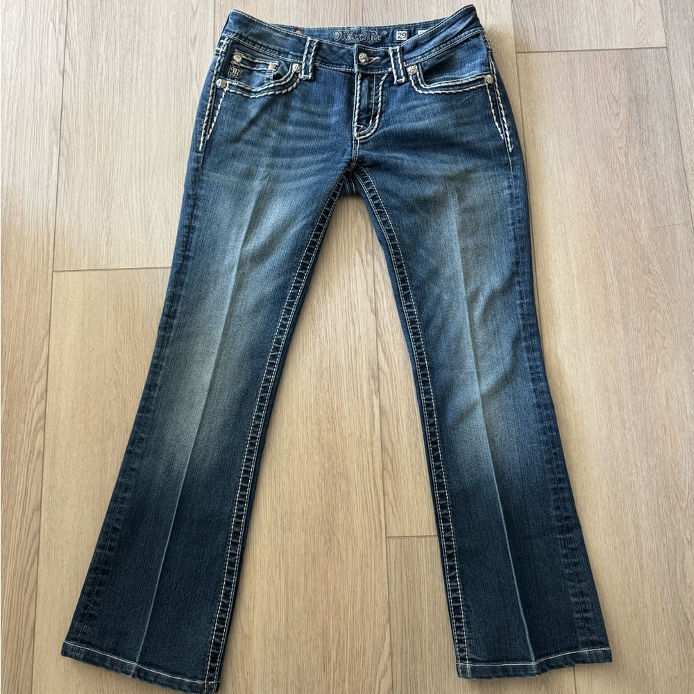 Miss Me Cleo Stitched Low Rise Bootcut Jeans